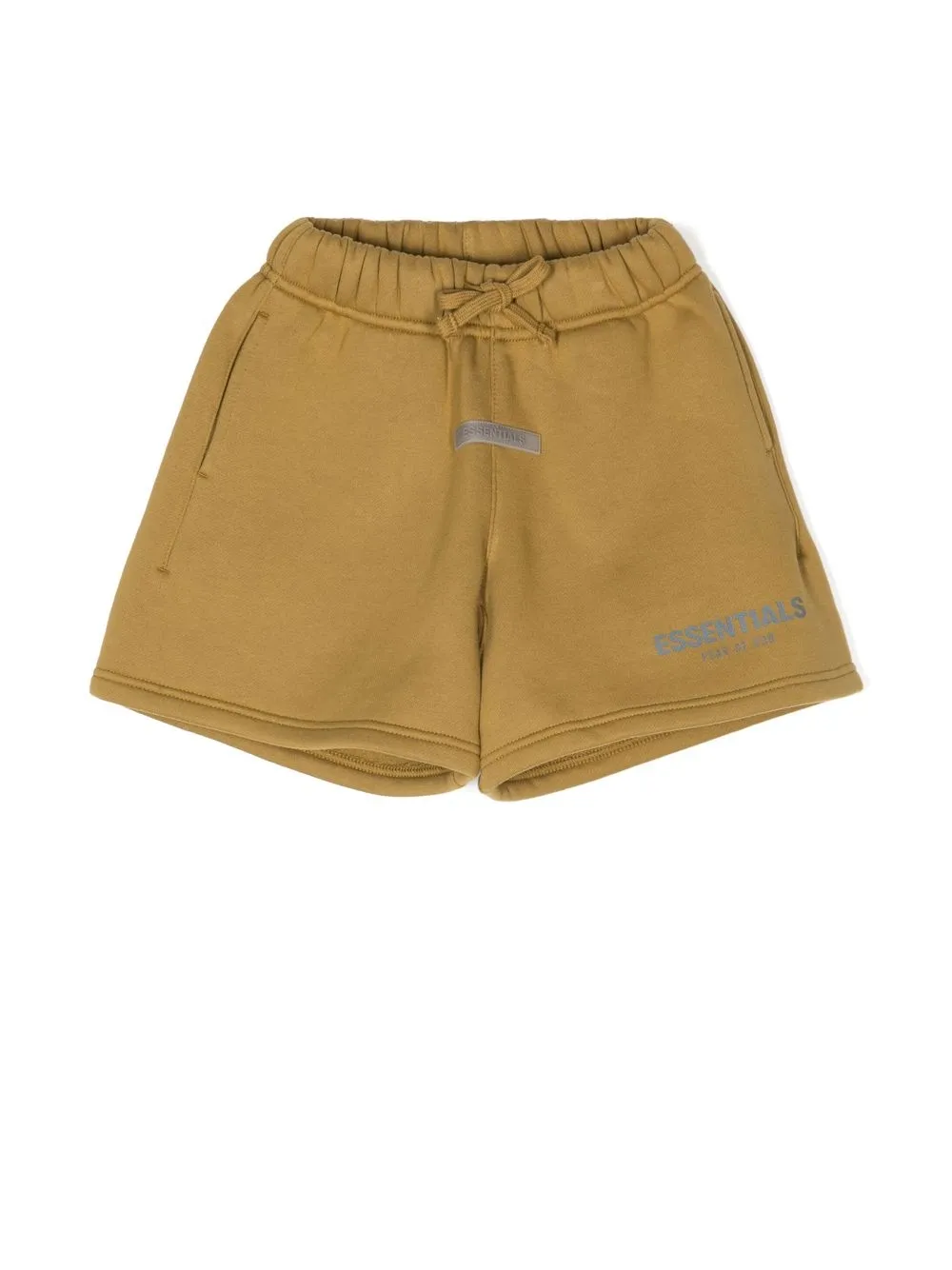 

FEAR OF GOD ESSENTIALS logo patch track shorts - Brown