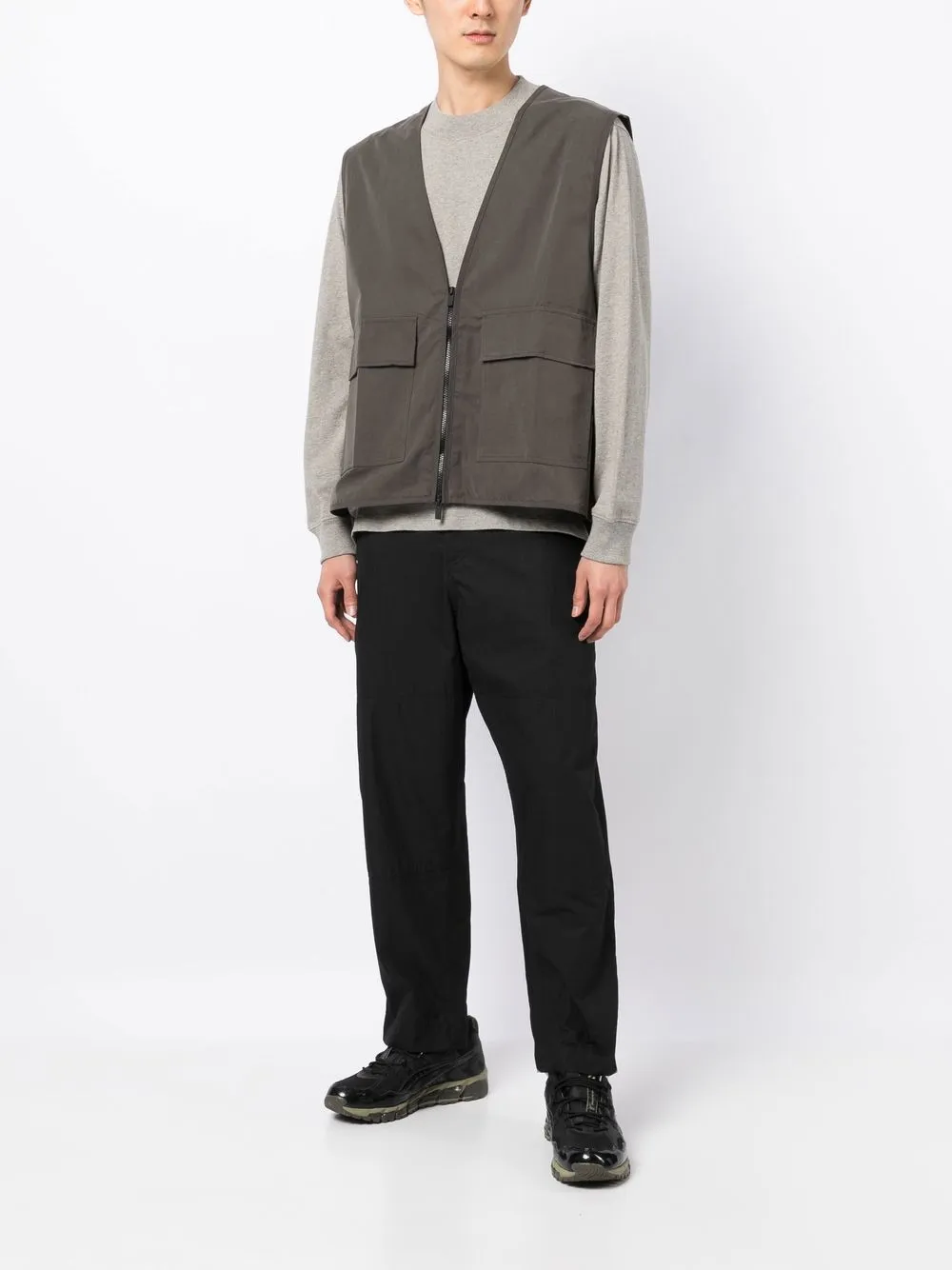 FEAR OF GOD ESSENTIALS Gilet met opgestikte zak Groen