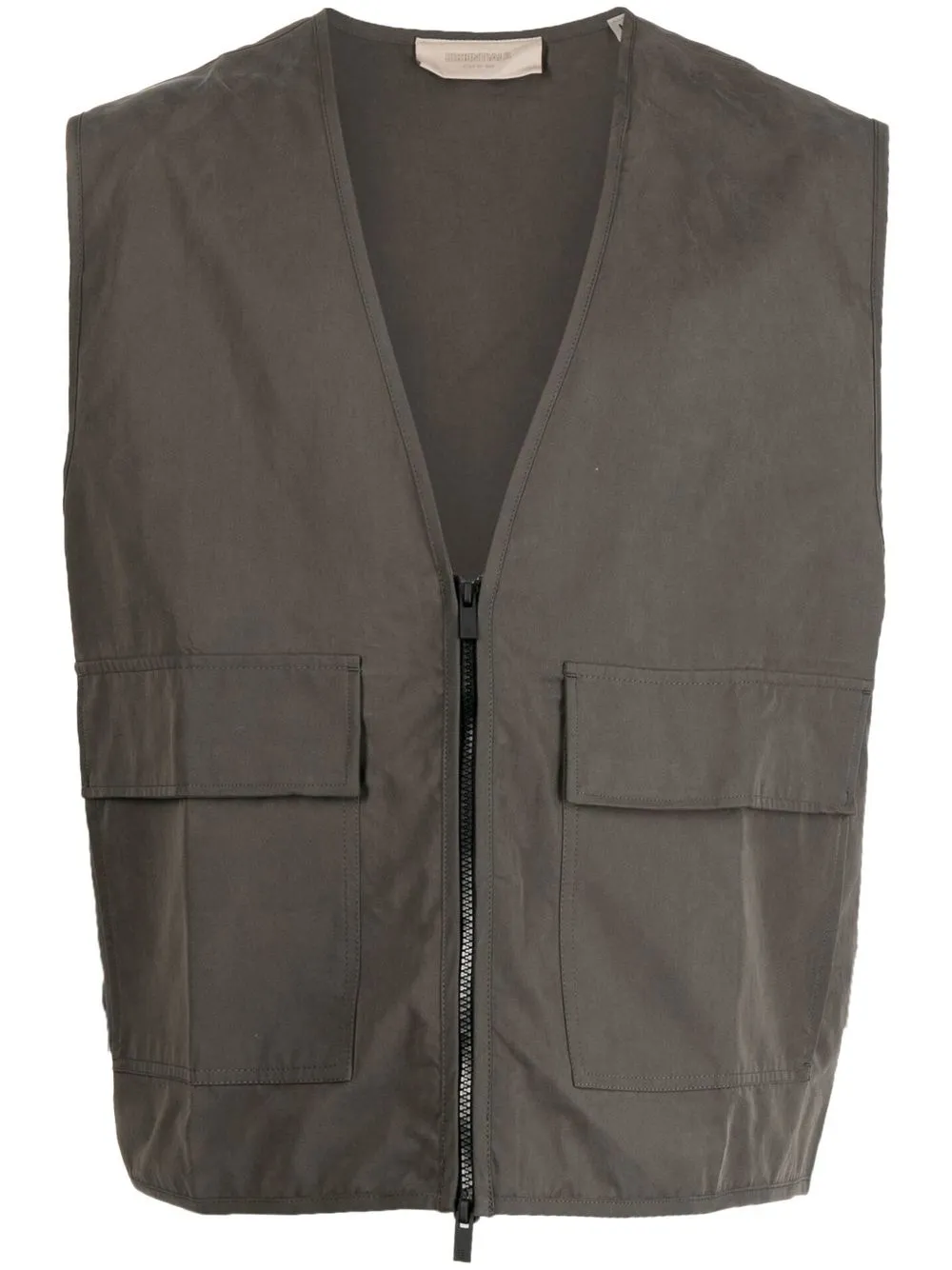 

FEAR OF GOD ESSENTIALS patch-pocket zipped waistcoat - Green