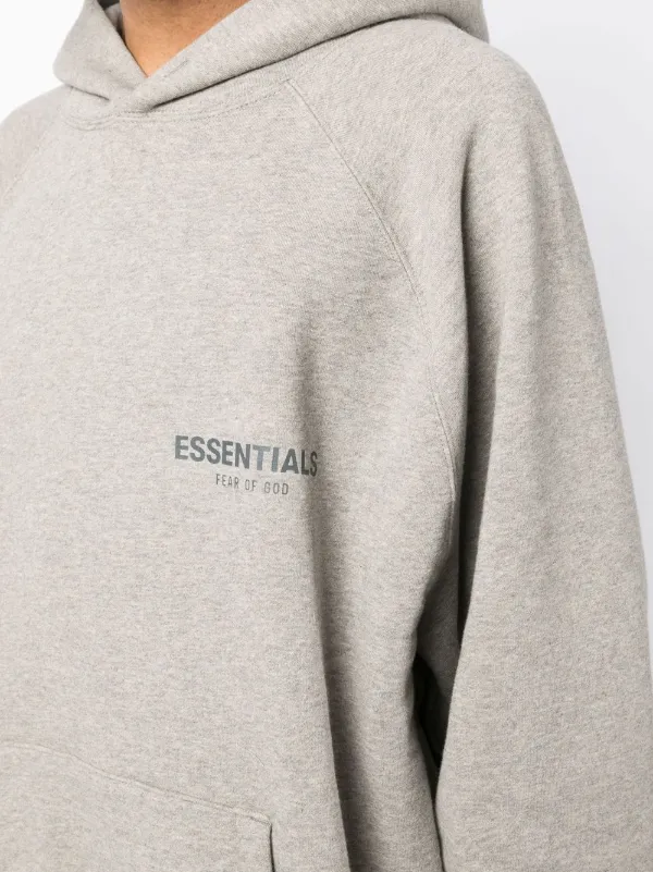 FEAR OF GOD ESSENTIALS Chest logo-print Detail Hoodie | Grey