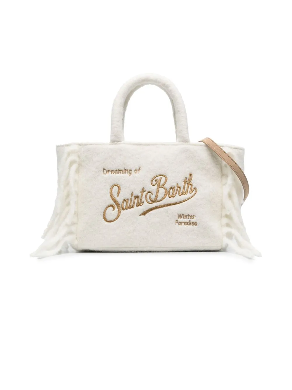 

MC2 Saint Barth Kids tote con logo bordado - Blanco