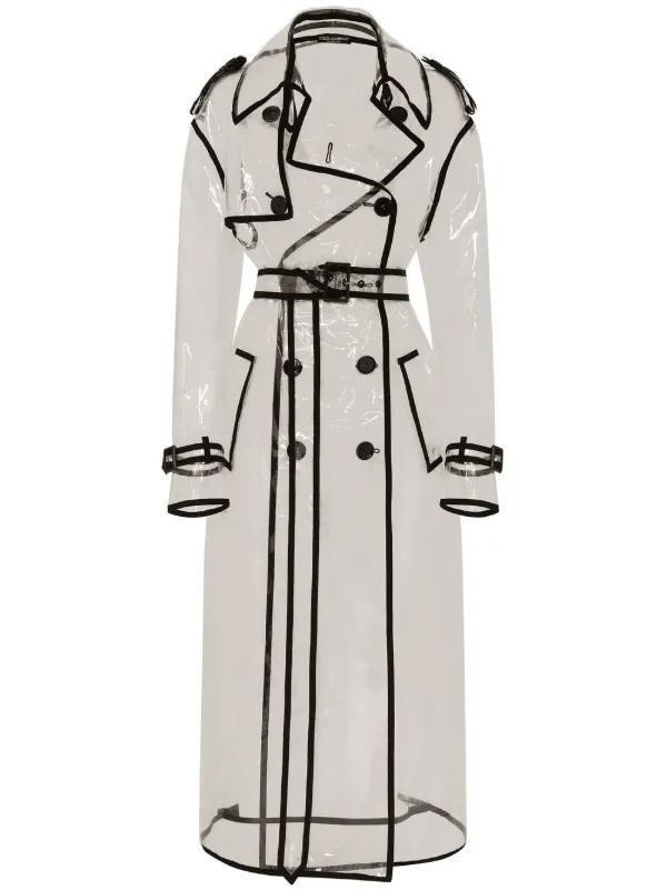 Black and white trench coat hotsell