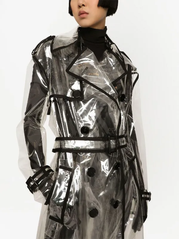 Transparent trench 2024 coat mens