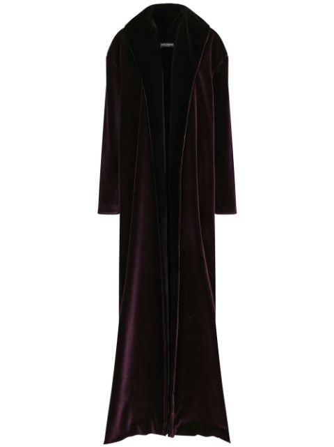 Dolce & Gabbana KIM DOLCE&GABBANA long velvet coat