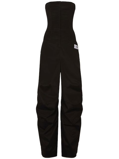 Dolce & Gabbana KIM DOLCE&GABBANA number-patch strapless jumpsuit