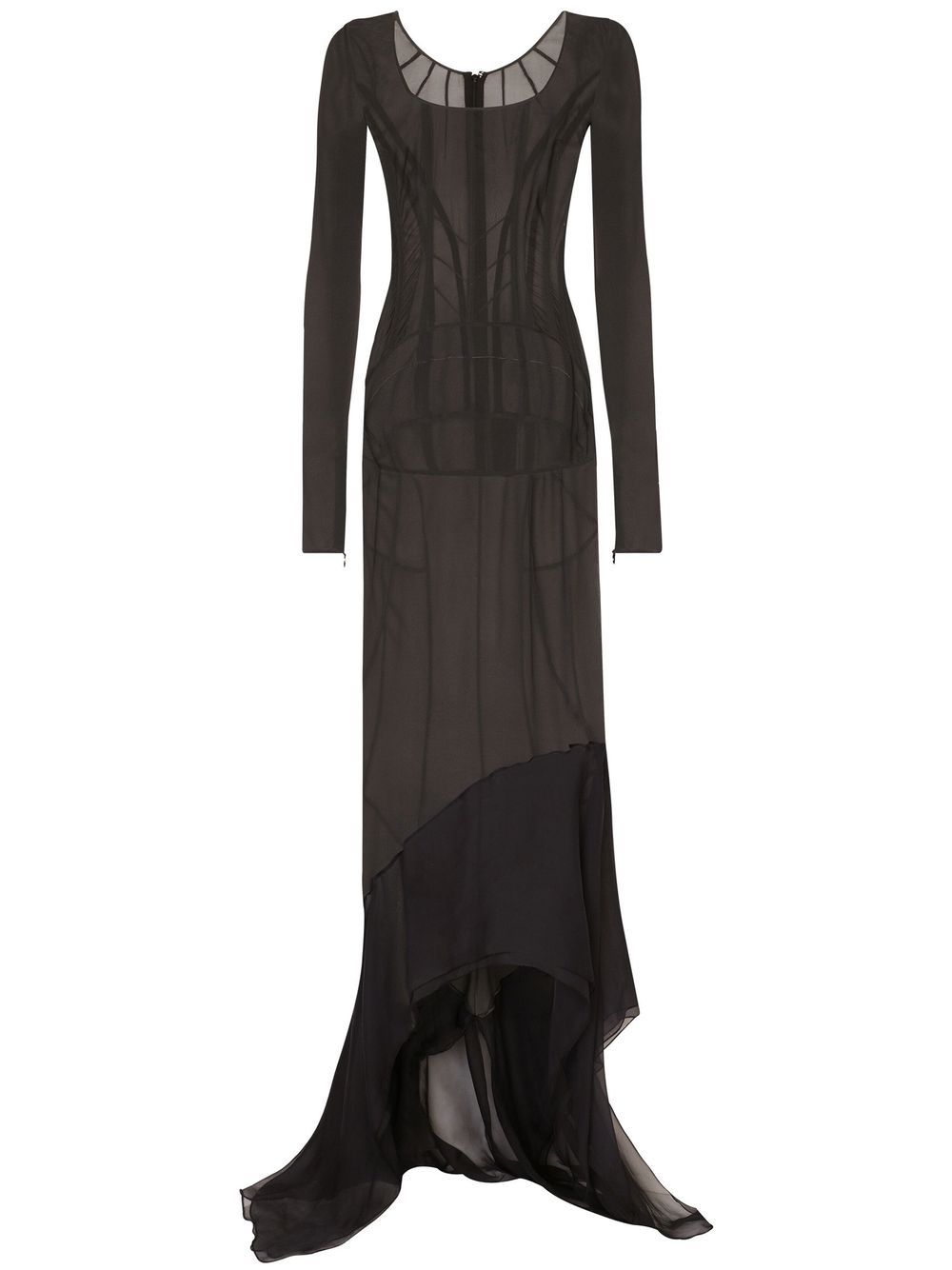 Shop Dolce & Gabbana Kim Dolce&gabbana Georgette Maxi Dress In Black