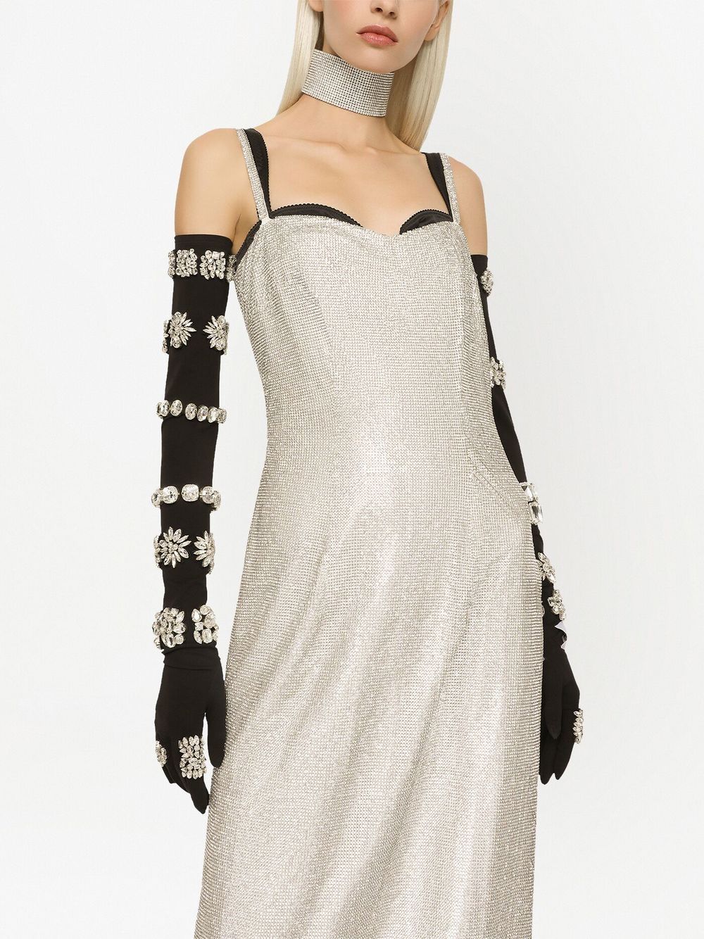 Dolce & Gabbana KIM DOLCE&GABBANA crystal-embellished Slip Dress