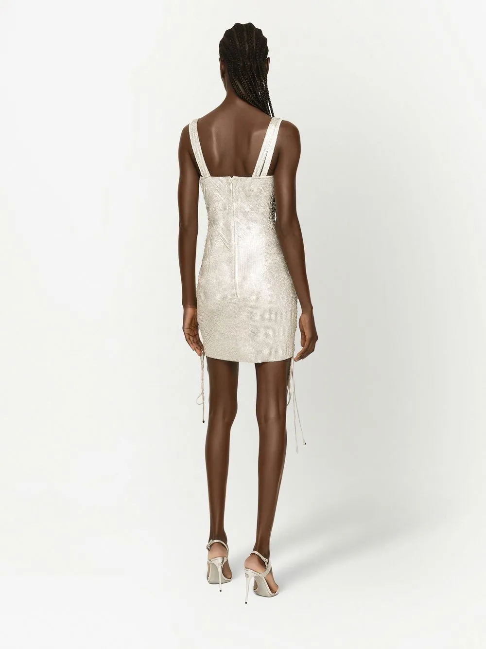 Dolce & Gabbana KIM mesh mini-rok verfraaid met kristallen Wit