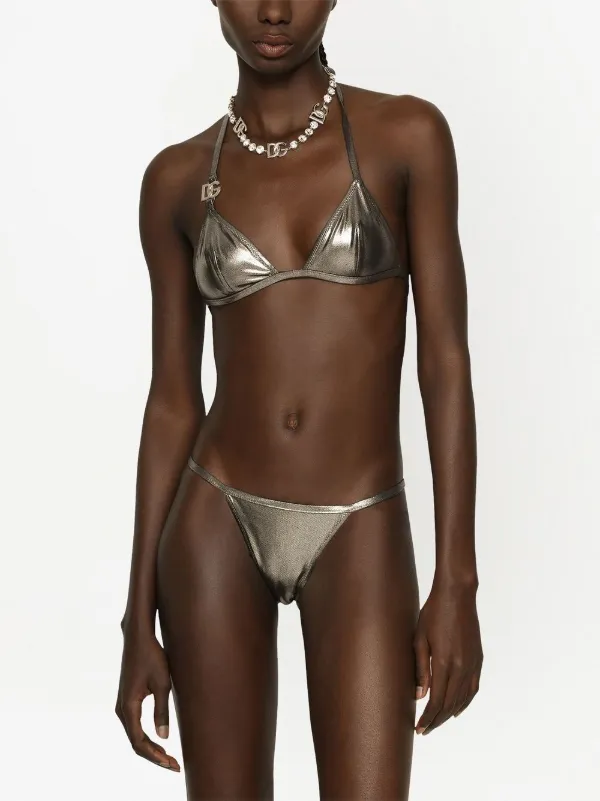 Dolce & Gabbana KIM DOLCE&GABBANA DG-logo Triangle Bikini - Farfetch