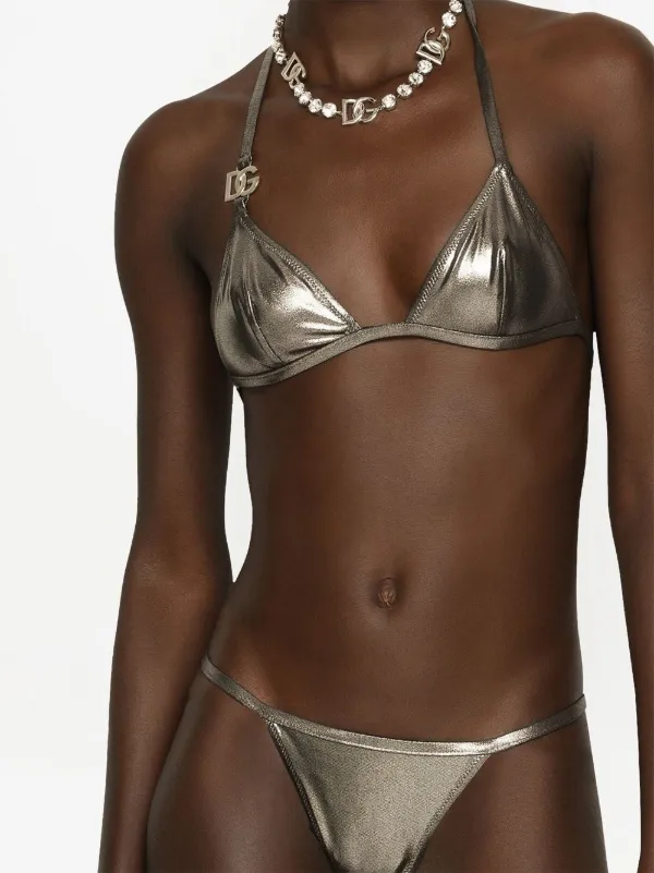 Metallic Triangle Thong – Modern Undies