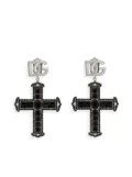 Dolce & Gabbana KIM DOLCE&GABBANA rhinestone-embellished cross earrings - Silver