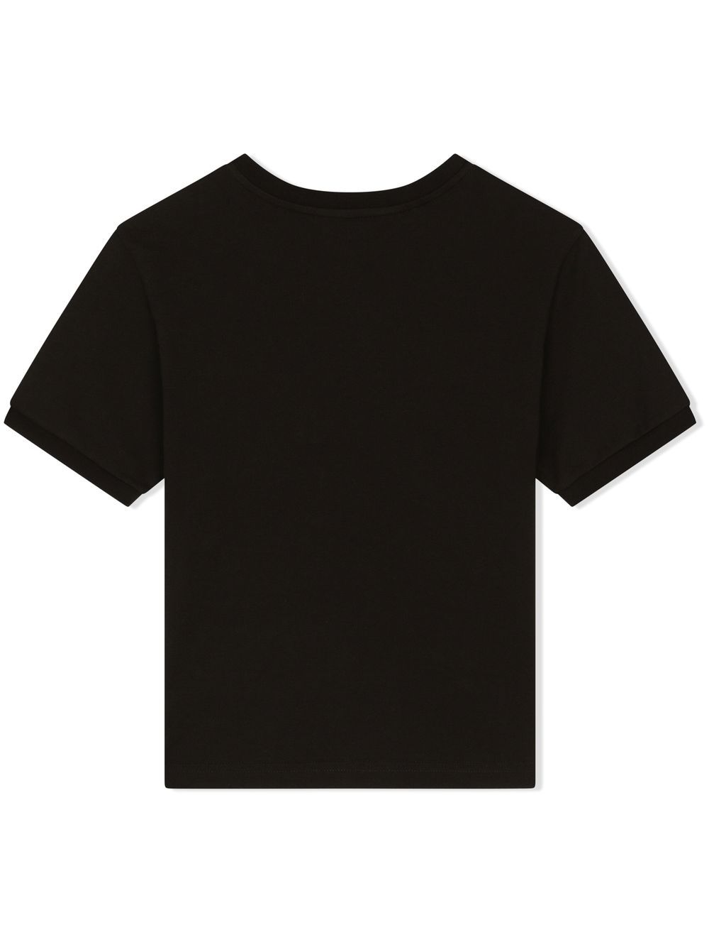 Shop Dolce & Gabbana Logo-stamp Cotton T-shirt In Black