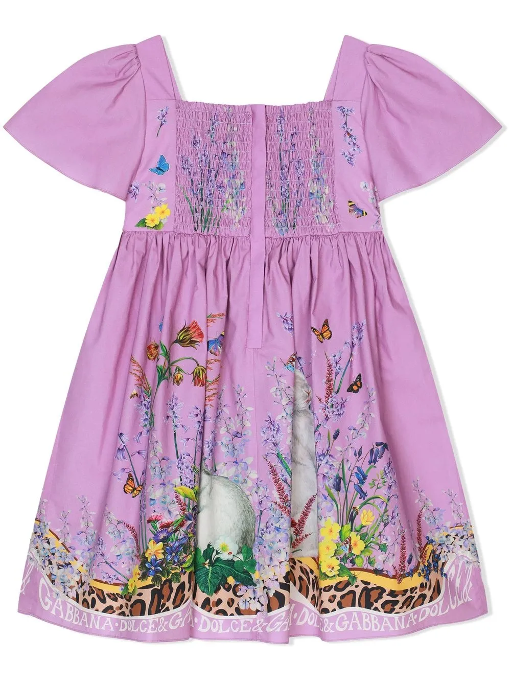 Dolce & Gabbana Kids Jurk met bloemenprint - Paars