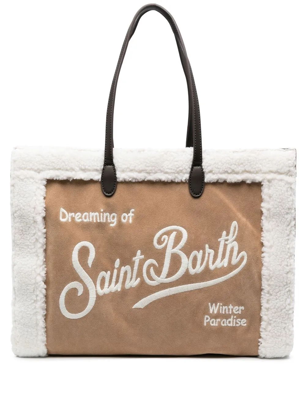 

MC2 Saint Barth Kids embroidered-logo tote bag - Neutrals