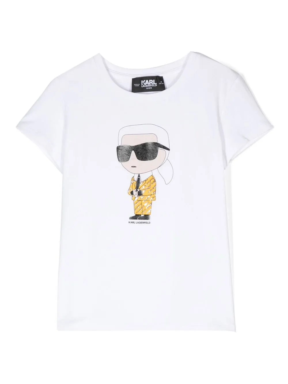 

Karl Lagerfeld Kids Ikonik Karl logo-print T-shirt - White