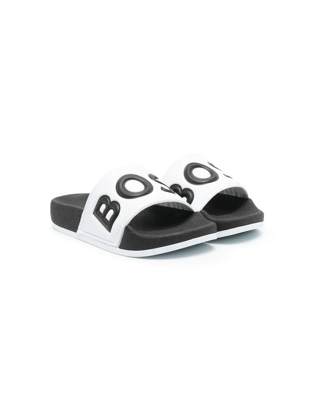 Bosswear Kids' Colour-block Slides In White