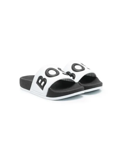 BOSS Kidswear colour-block slides