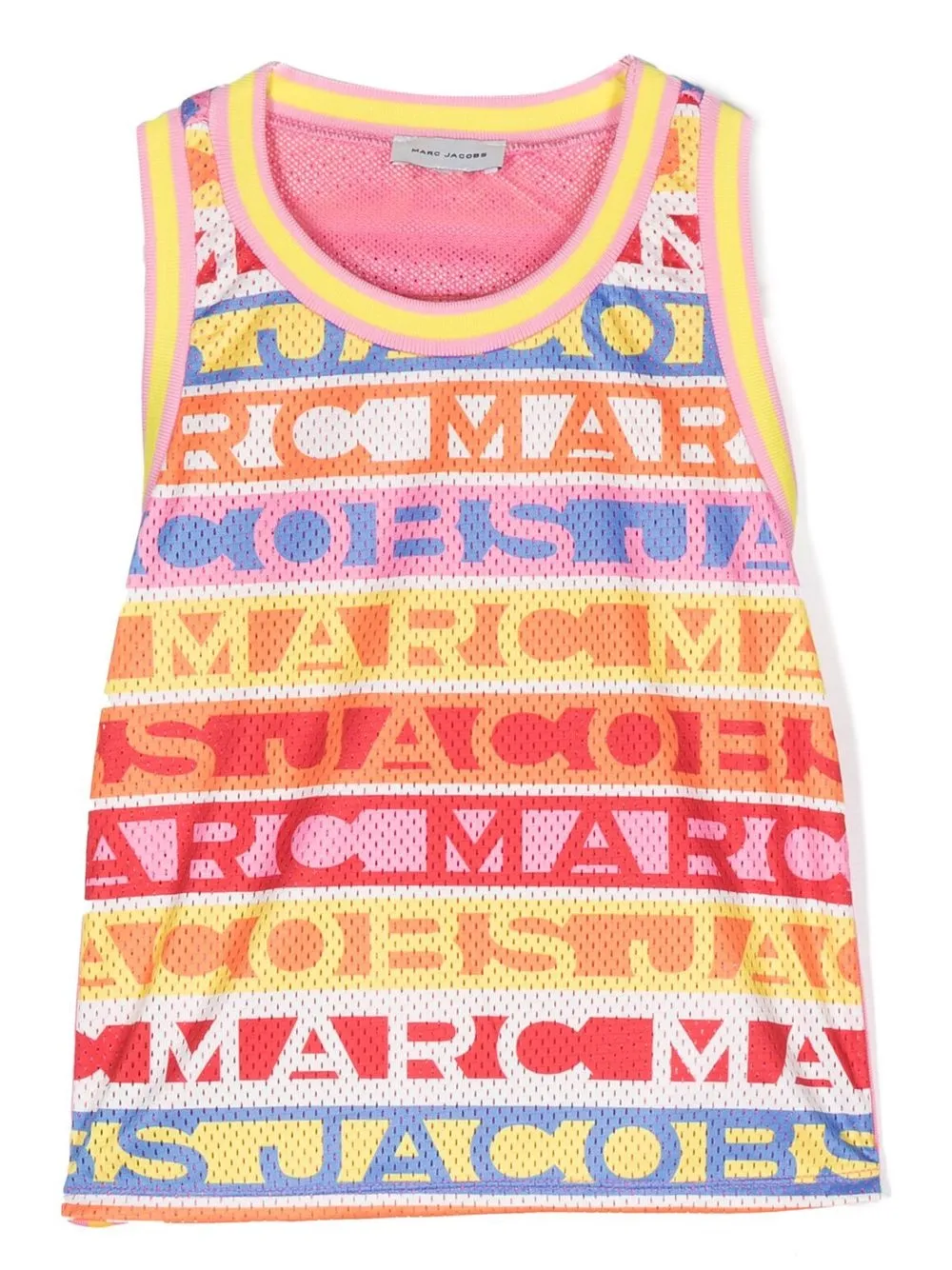 

Marc Jacobs Kids logo-print perforated tank top - Pink