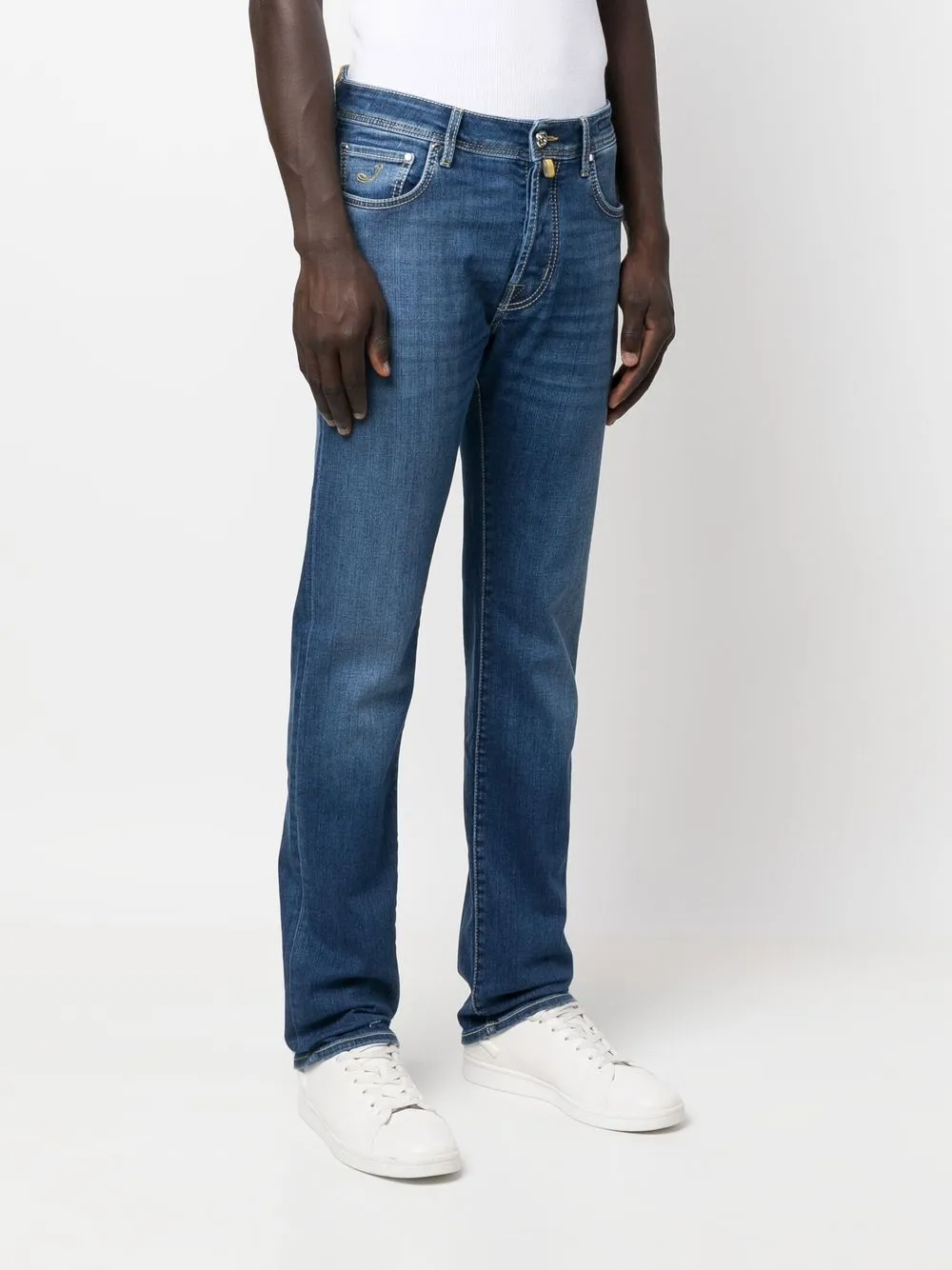 Jacob Cohën Jeans met contrasterend stiksel Blauw