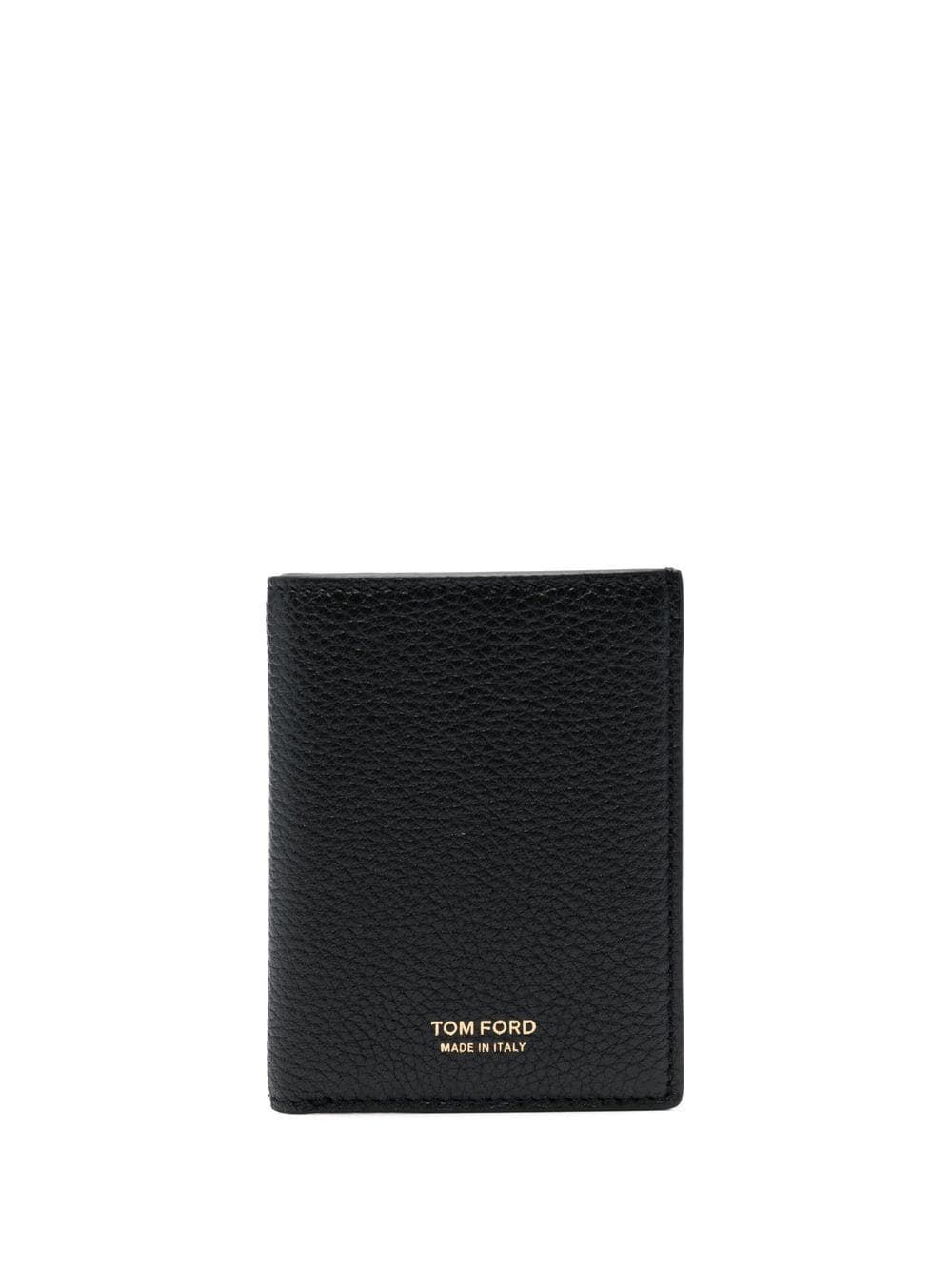 Tom Ford Grained-leather Wallet In 3nr01 Black + Dark Red