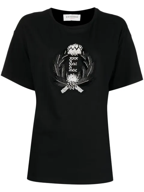 Ermanno Scervino logo-patch T-shirt