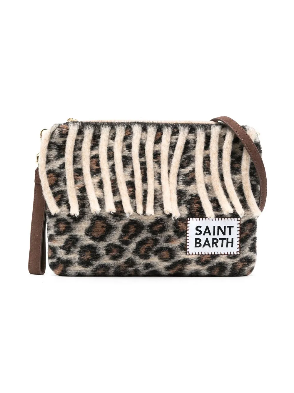 

MC2 Saint Barth Kids leopard-print shoulder bag - Brown