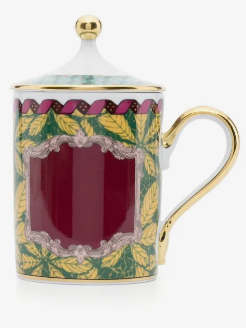 GINORI 1735 Caneca de porcelana com estampa gráfica