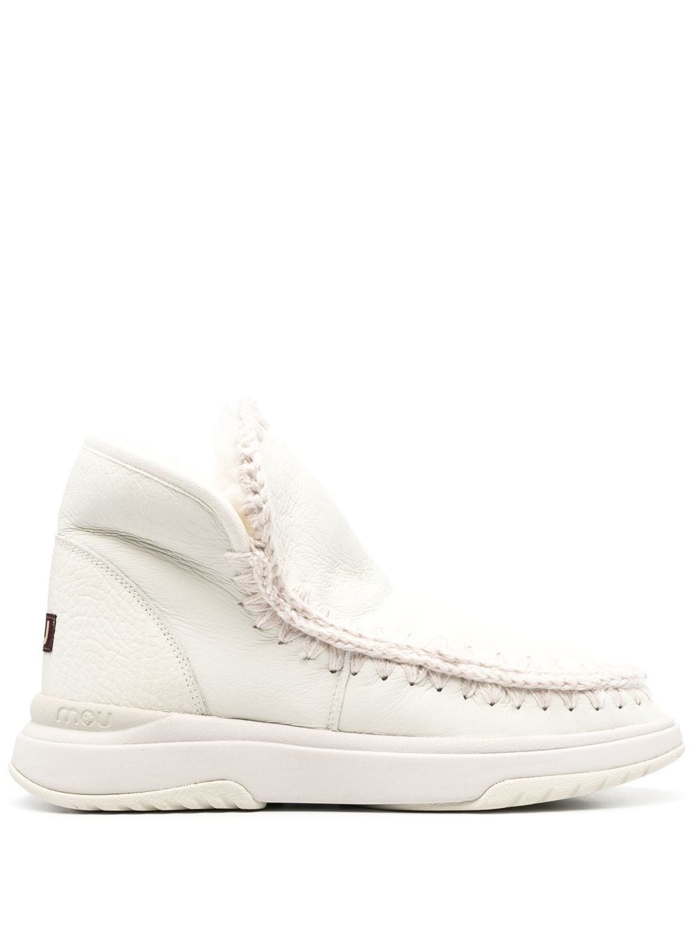 

Mou stitch-detail ankle boots - White