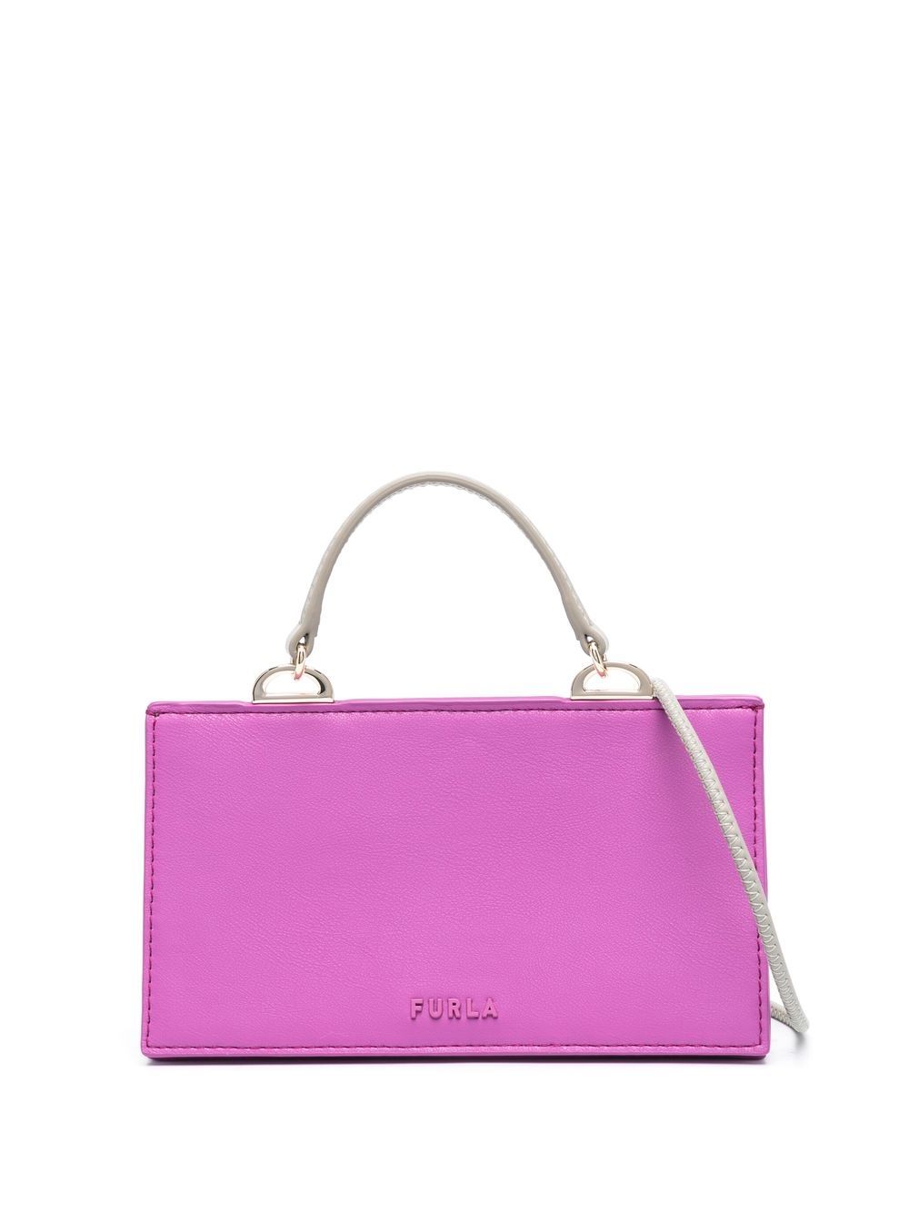 

Furla triangle logo-plaque tote bag - Purple