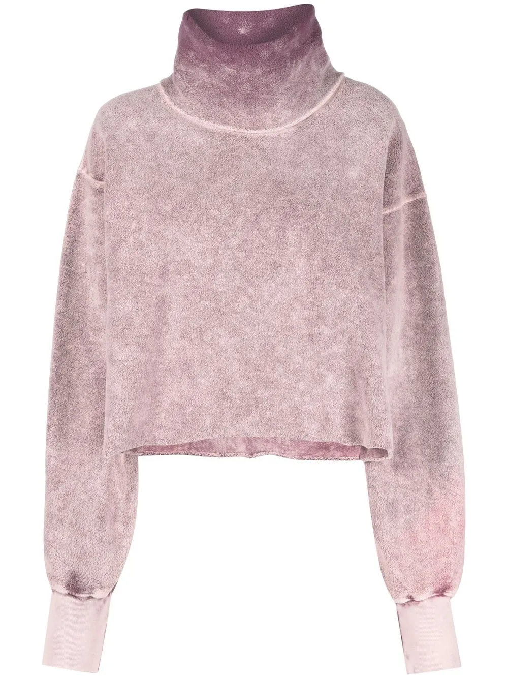 

Les Tien acid-wash high neck jumper - Pink