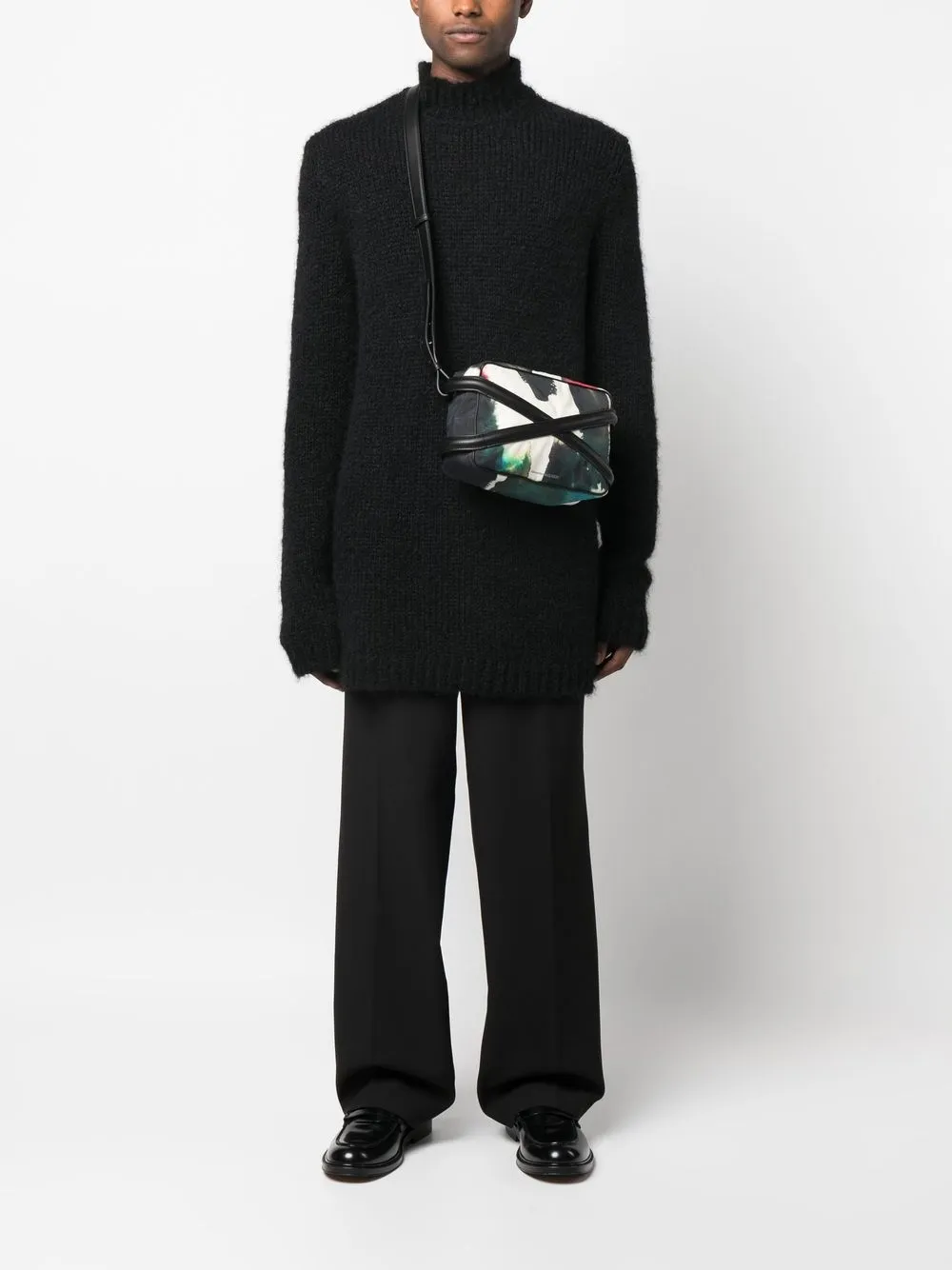 Alexander McQueen Schoudertas met print - Zwart