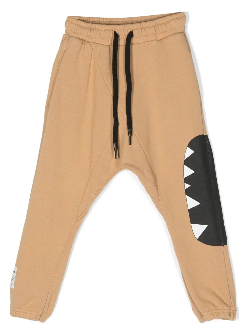 

Nununu graphic-print logo-patch track pants - Brown