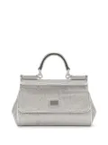 Dolce & Gabbana KIM DOLCE&GABBANA small Sicily satin top-handle bag - Silver