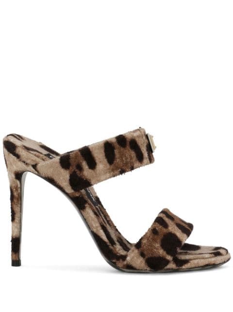 Dolce & Gabbana KIM DOLCE&GABBANA leopard-print slip-on sandals