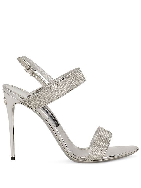 Dolce & Gabbana Sandália slingback com cristais