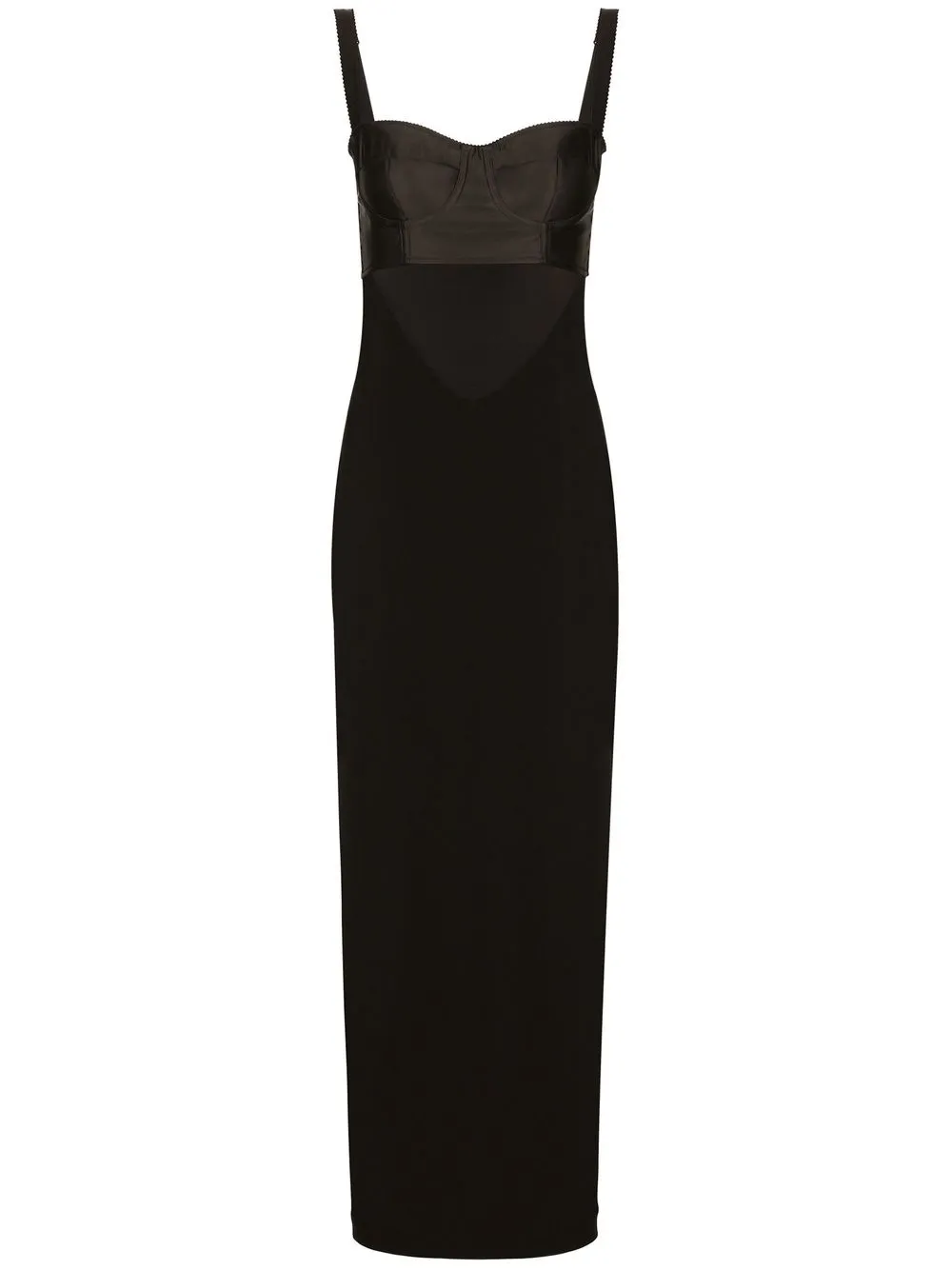 

Dolce & Gabbana contrasting-panel fitted dress - Black