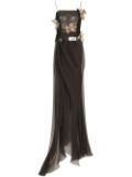 Dolce & Gabbana KIM DOLCE&GABBANA butterfly-print chiffon maxi dress - Grey