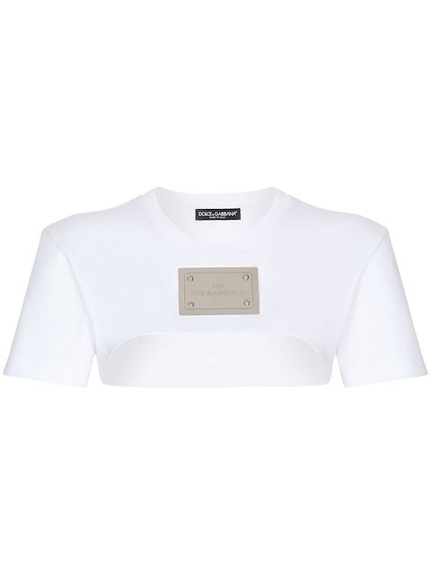 Dolce & Gabbana Cropped-T-Shirt mit Logo