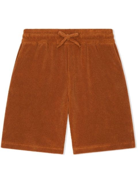 Dolce & Gabbana Kids - logo-plaque Terry track shorts