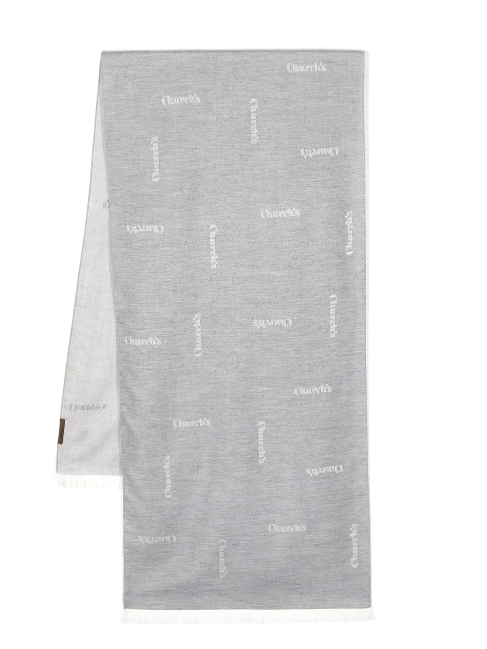 

Church's intarsia knit logo scarf - Grey