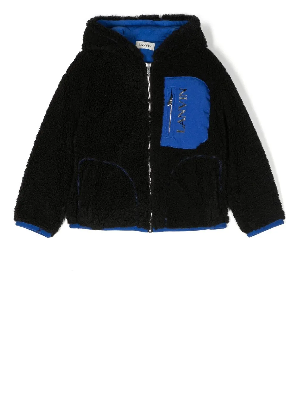 

Lanvin Enfant logo-patch hooded jumper - Black