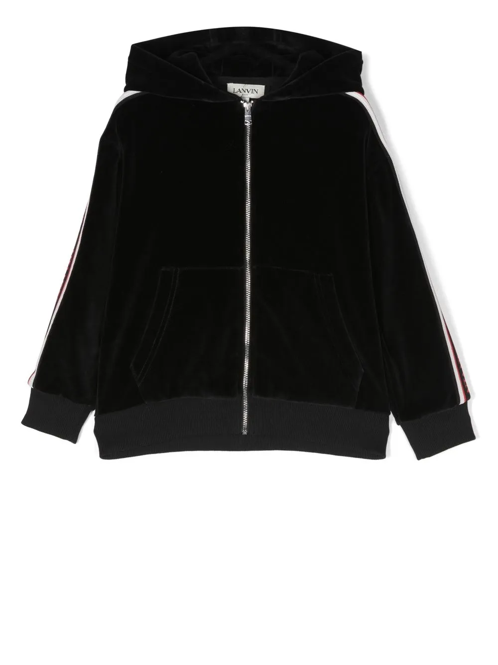 

Lanvin Enfant logo-tape detail hoodie - Black