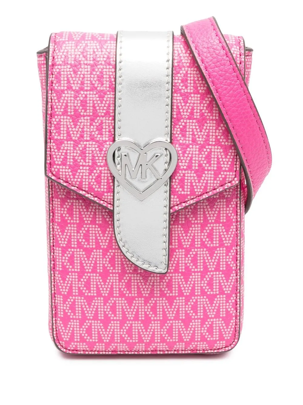 

Michael Kors Kids logo jacquard phone bag - Pink