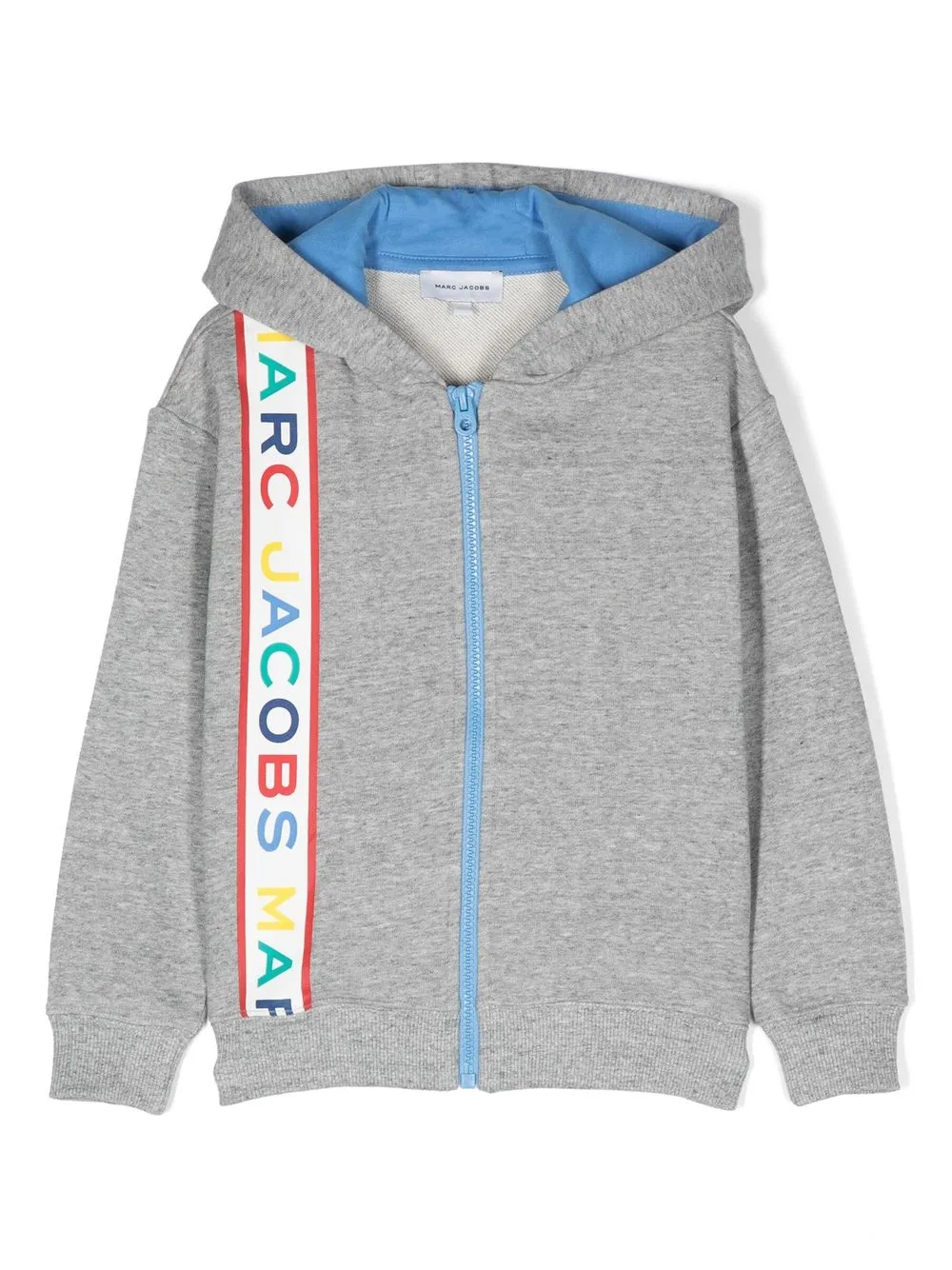 MARC JACOBS LOGO-STRIPE ZIPPED HOODIE