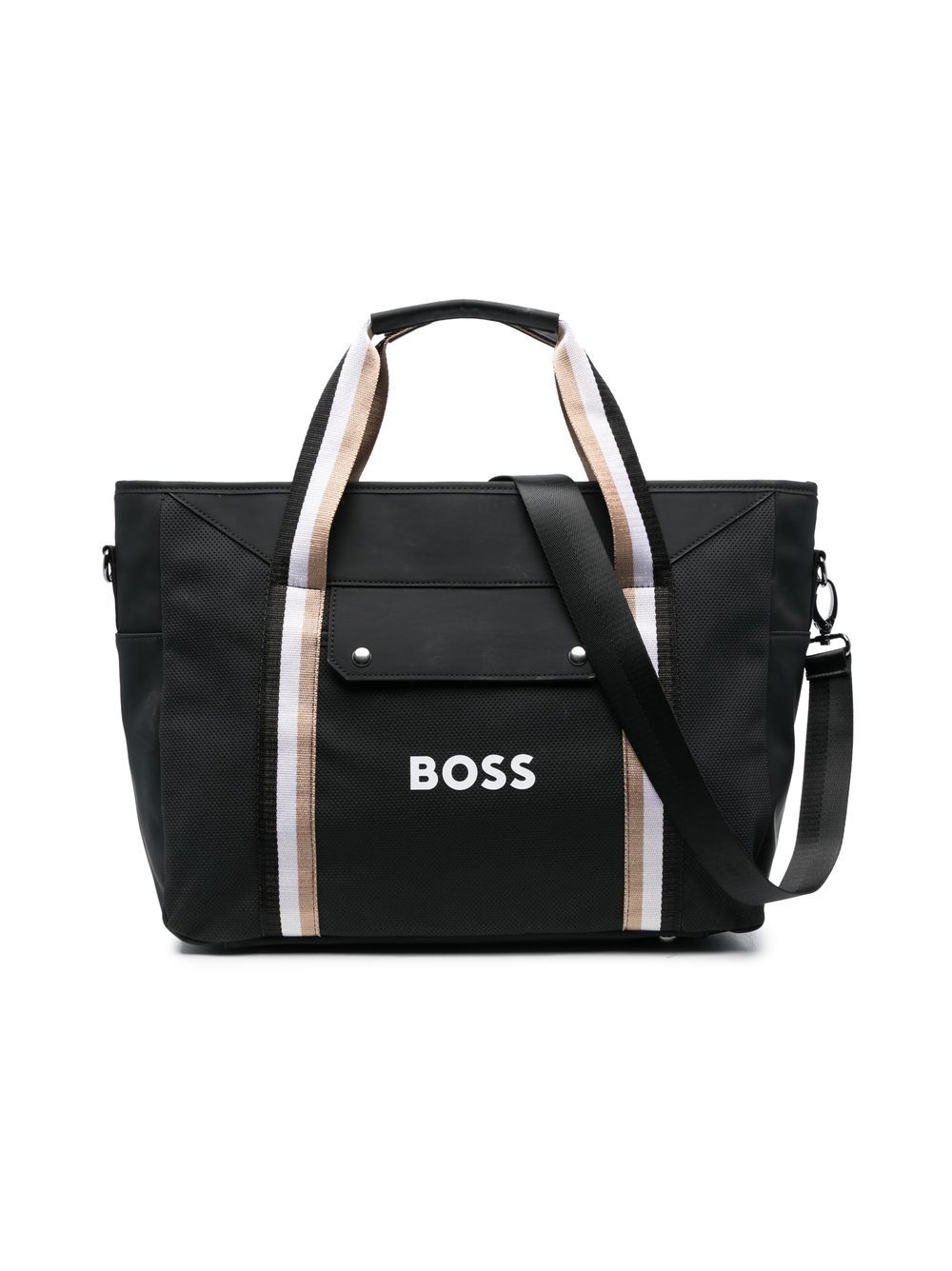 Bosswear Perforated-detail Changing Bag In Black