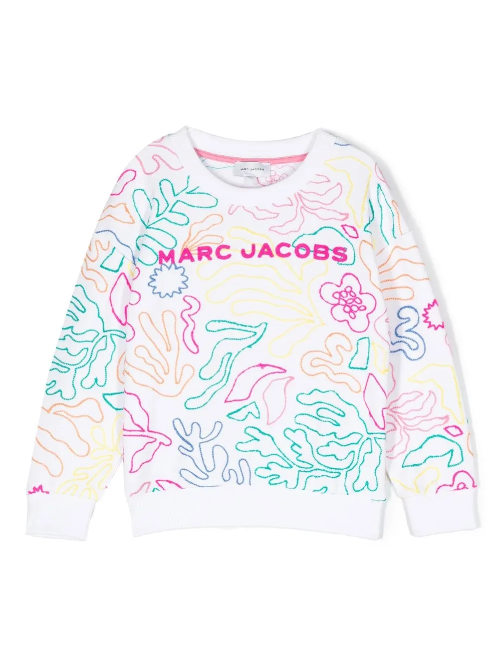 

Marc Jacobs Kids algae embroidery crew-neck sweatshirt - White