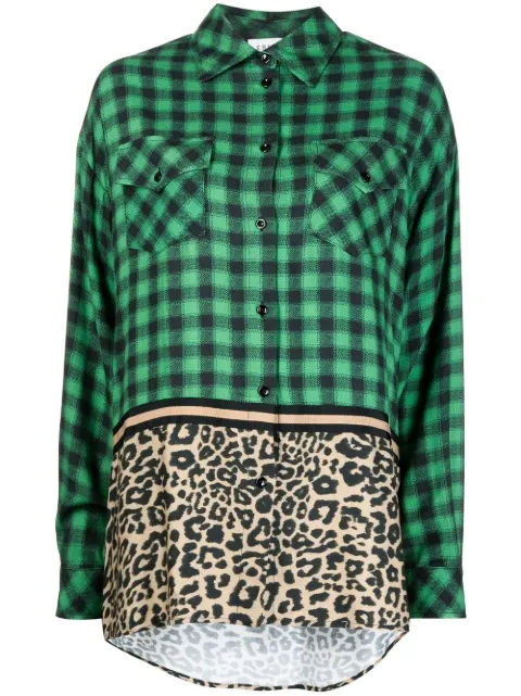 Ermanno Scervino contrast-panel checked shirt