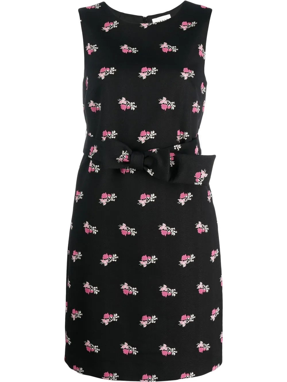 P.A.R.O.S.H. floral-print bow-detail dress - Black