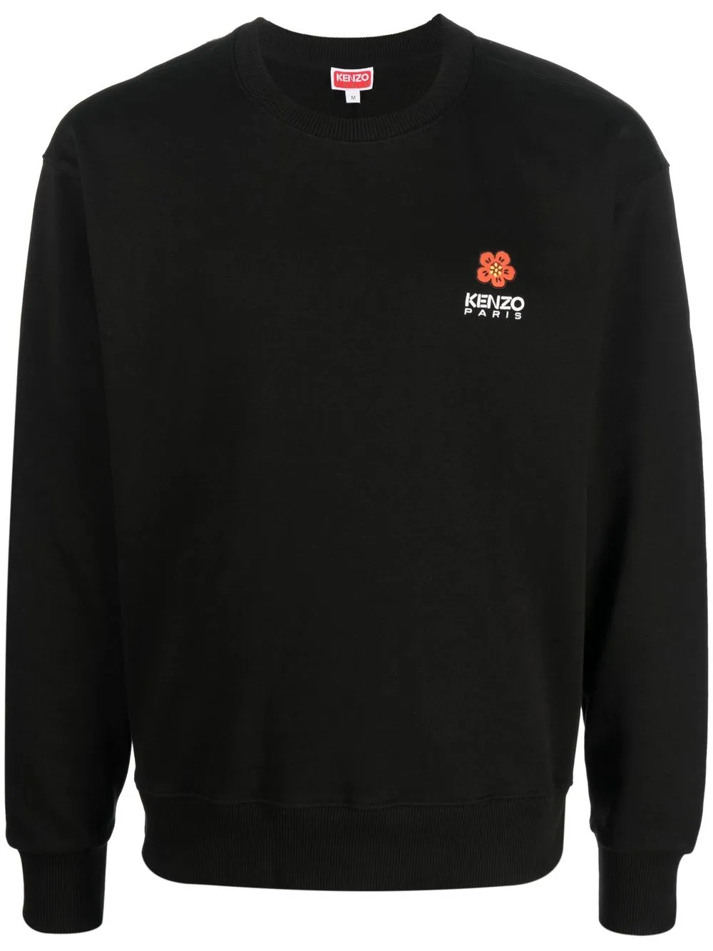 Shop Kenzo Logo-print Cotton Sweatshirt In Black