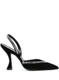 Stuart Weitzman gem-detail 105mm pointed pumps - Black
